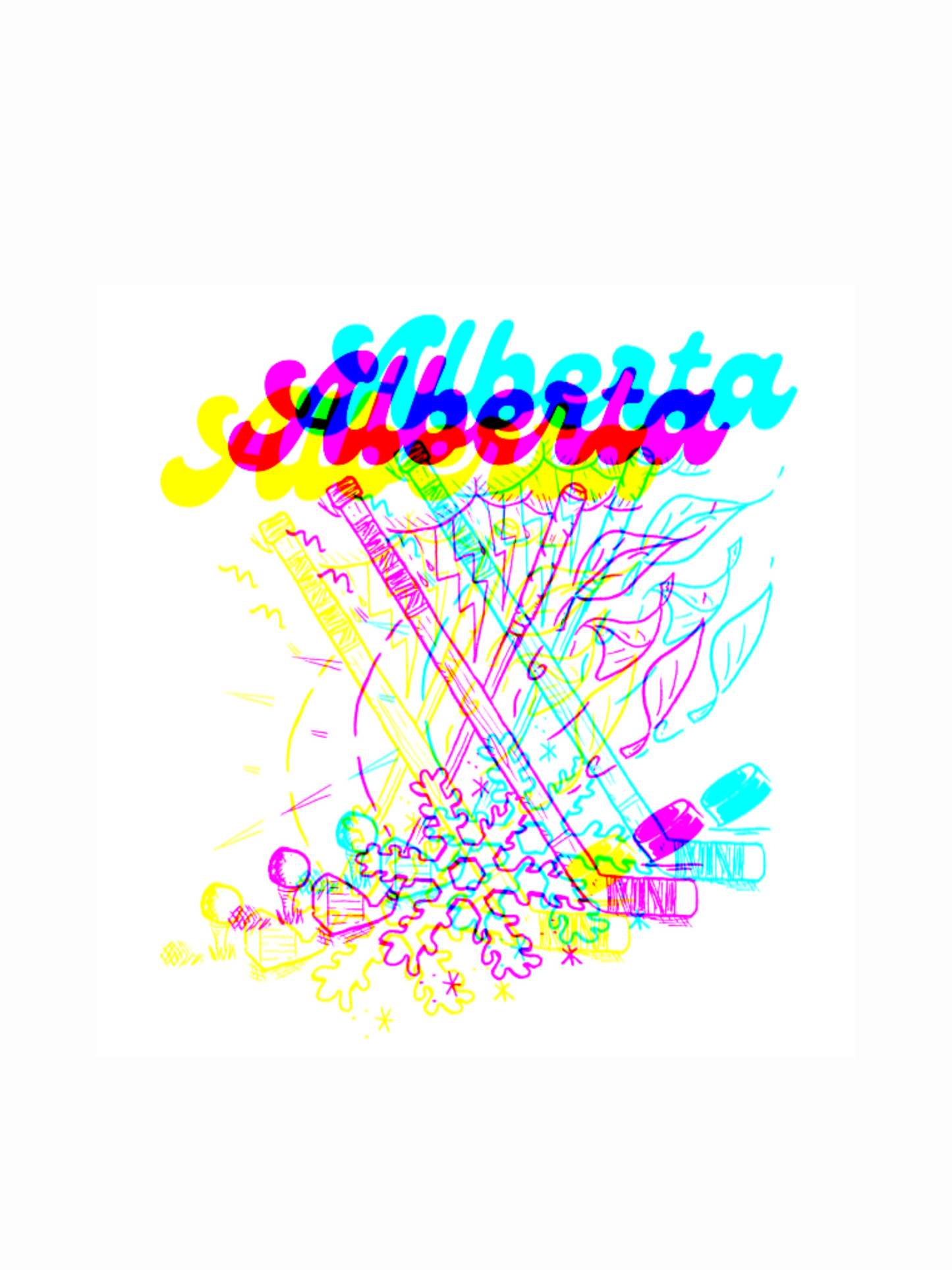 Alberta Weather 8 x 10 Print Neon Flare