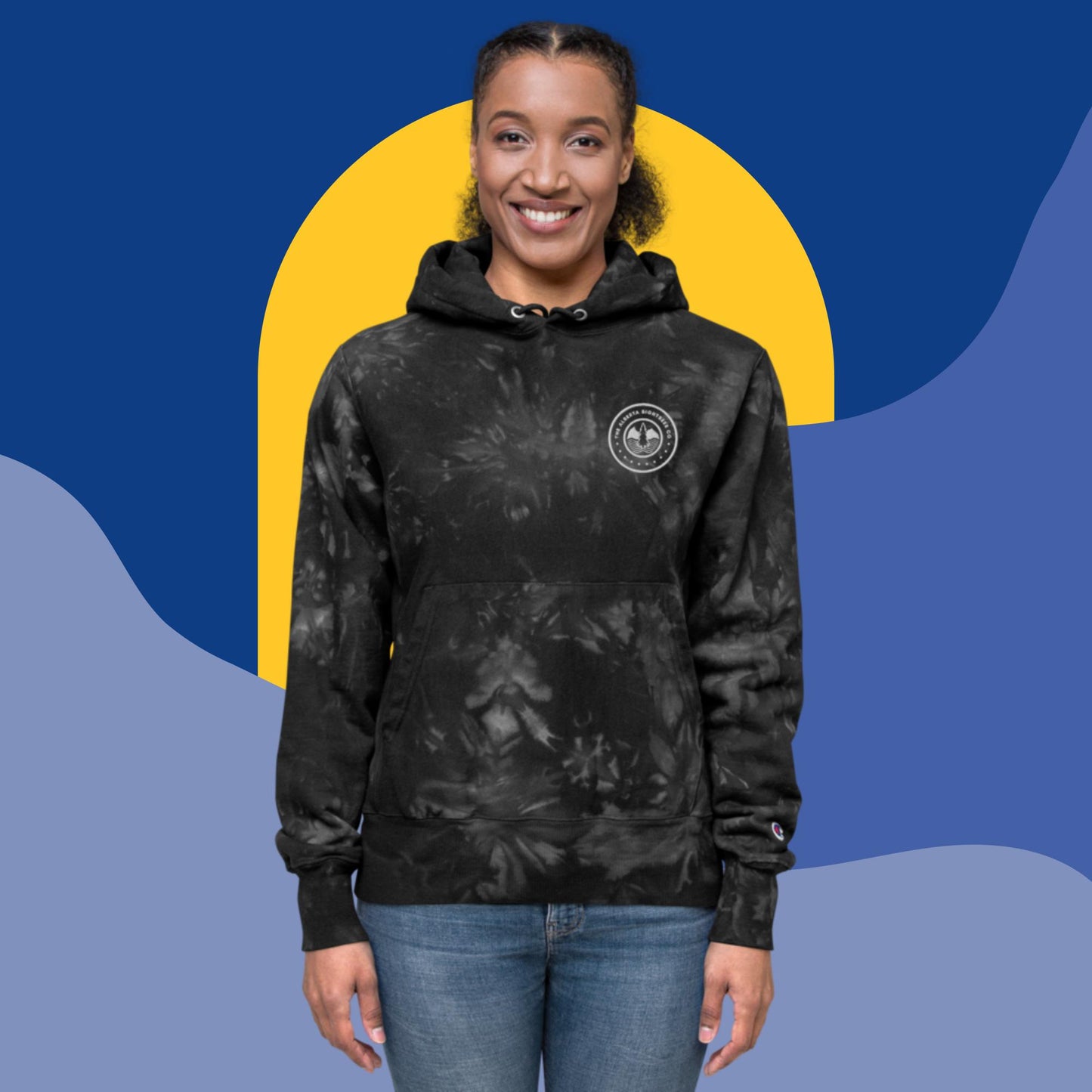 The Hundo Tie-Dye Hoodie | Black and White