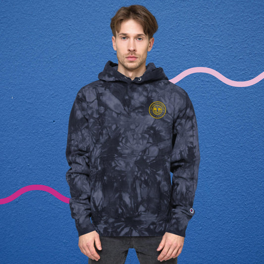 The Hundo Tie-Dye Hoodie | Alberta Blue and Gold